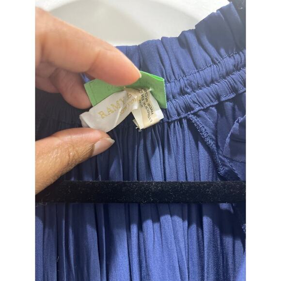 Ramy Brook Women's Navy Blue Bethany Ruffle Coastal Ladies Blouse Sz S - Picture 3 of 6